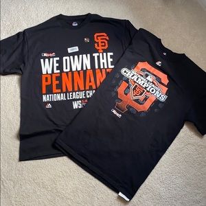 2 SF giants national league champions tees 2012/14